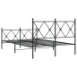vidaXL Bettgestell mit Kopf- und Fußteil Metall Schwarz 120x200 cm vidaXL Bettgestell mit Kopf- und Fußteil Metall Schwarz 120x200 cm