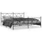 vidaXL Bettgestell mit Kopf- und Fußteil Metall Schwarz 180x200 cm vidaXL Bettgestell mit Kopf- und Fußteil Metall Schwarz 180x200 cm