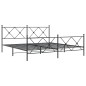 vidaXL Bettgestell mit Kopf- und Fußteil Metall Schwarz 180x200 cm vidaXL Bettgestell mit Kopf- und Fußteil Metall Schwarz 180x200 cm