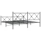 vidaXL Bettgestell mit Kopf- und Fußteil Metall Schwarz 180x200 cm vidaXL Bettgestell mit Kopf- und Fußteil Metall Schwarz 180x200 cm