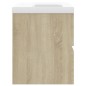 Waschbeckenunterschrank Einbaubecken Sonoma-Eiche Holzwerkstoff Waschbeckenunterschrank Einbaubecken Sonoma-Eiche Holzwerkstoff