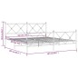 vidaXL Bettgestell mit Kopf- und Fußteil Metall Schwarz 180x200 cm vidaXL Bettgestell mit Kopf- und Fußteil Metall Schwarz 180x200 cm
