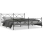 vidaXL Bettgestell mit Kopf- und Fußteil Metall Schwarz 193x203 cm vidaXL Bettgestell mit Kopf- und Fußteil Metall Schwarz 193x203 cm