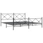 vidaXL Bettgestell mit Kopf- und Fußteil Metall Schwarz 193x203 cm vidaXL Bettgestell mit Kopf- und Fußteil Metall Schwarz 193x203 cm