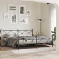 vidaXL Bettgestell mit Kopf- und Fußteil Metall Schwarz 193x203 cm vidaXL Bettgestell mit Kopf- und Fußteil Metall Schwarz 193x203 cm