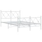 vidaXL Bettgestell mit Kopf- und Fußteil Metall Weiß 120x190 cm vidaXL Bettgestell mit Kopf- und Fußteil Metall Weiß 120x190 cm