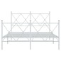 vidaXL Bettgestell mit Kopf- und Fußteil Metall Weiß 120x190 cm vidaXL Bettgestell mit Kopf- und Fußteil Metall Weiß 120x190 cm