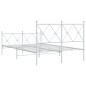 vidaXL Bettgestell mit Kopf- und Fußteil Metall Weiß 120x190 cm vidaXL Bettgestell mit Kopf- und Fußteil Metall Weiß 120x190 cm