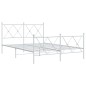 vidaXL Bettgestell mit Kopf- und Fußteil Metall Weiß 140x200 cm vidaXL Bettgestell mit Kopf- und Fußteil Metall Weiß 140x200 cm