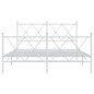 vidaXL Bettgestell mit Kopf- und Fußteil Metall Weiß 140x200 cm vidaXL Bettgestell mit Kopf- und Fußteil Metall Weiß 140x200 cm