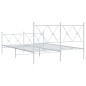 vidaXL Bettgestell mit Kopf- und Fußteil Metall Weiß 140x200 cm vidaXL Bettgestell mit Kopf- und Fußteil Metall Weiß 140x200 cm