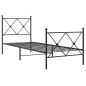 vidaXL Bettgestell mit Kopf- und Fußteil Metall Schwarz 80x200 cm vidaXL Bettgestell mit Kopf- und Fußteil Metall Schwarz 80x200 cm