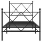 vidaXL Bettgestell mit Kopf- und Fußteil Metall Schwarz 80x200 cm vidaXL Bettgestell mit Kopf- und Fußteil Metall Schwarz 80x200 cm