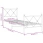 vidaXL Bettgestell mit Kopf- und Fußteil Metall Schwarz 80x200 cm vidaXL Bettgestell mit Kopf- und Fußteil Metall Schwarz 80x200 cm