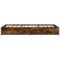vidaXL Bettgestell Räuchereiche 100x200 cm Holzwerkstoff und Metall vidaXL Bettgestell Räuchereiche 100x200 cm Holzwerkstoff und Metall