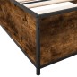 vidaXL Bettgestell Räuchereiche 100x200 cm Holzwerkstoff und Metall vidaXL Bettgestell Räuchereiche 100x200 cm Holzwerkstoff und Metall