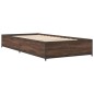 vidaXL Bettgestell Braun Eichen-Optik 90x190 cm Holzwerkstoff Metall vidaXL Bettgestell Braun Eichen-Optik 90x190 cm Holzwerkstoff Metall