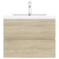 Waschbeckenunterschrank Einbaubecken Sonoma-Eiche Holzwerkstoff Waschbeckenunterschrank Einbaubecken Sonoma-Eiche Holzwerkstoff