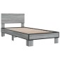 vidaXL Bettgestell Grau Sonoma 90x200 cm Holzwerkstoff und Metall vidaXL Bettgestell Grau Sonoma 90x200 cm Holzwerkstoff und Metall