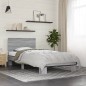 vidaXL Bettgestell Grau Sonoma 90x200 cm Holzwerkstoff und Metall vidaXL Bettgestell Grau Sonoma 90x200 cm Holzwerkstoff und Metall