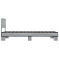 vidaXL Bettgestell Grau Sonoma 90x200 cm Holzwerkstoff und Metall vidaXL Bettgestell Grau Sonoma 90x200 cm Holzwerkstoff und Metall