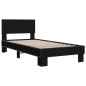 vidaXL Bettgestell Schwarz 75x190 cm Holzwerkstoff und Metall vidaXL Bettgestell Schwarz 75x190 cm Holzwerkstoff und Metall