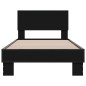 vidaXL Bettgestell Schwarz 75x190 cm Holzwerkstoff und Metall vidaXL Bettgestell Schwarz 75x190 cm Holzwerkstoff und Metall