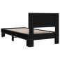 vidaXL Bettgestell Schwarz 75x190 cm Holzwerkstoff und Metall vidaXL Bettgestell Schwarz 75x190 cm Holzwerkstoff und Metall