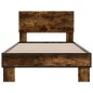 vidaXL Bettgestell Räuchereiche 90x190 cm Holzwerkstoff und Metall vidaXL Bettgestell Räuchereiche 90x190 cm Holzwerkstoff und Metall