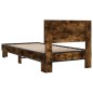 vidaXL Bettgestell Räuchereiche 90x190 cm Holzwerkstoff und Metall vidaXL Bettgestell Räuchereiche 90x190 cm Holzwerkstoff und Metall
