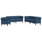 vidaXL 3-tlg. Sofagarnitur Blau Stoff vidaXL 3-tlg. Sofagarnitur Blau Stoff