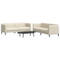 vidaXL 2-tlg. Sofagarnitur Creme Stoff vidaXL 2-tlg. Sofagarnitur Creme Stoff