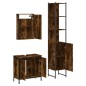 vidaXL 3-tlg. Badmöbel-Set Räuchereiche Holzwerkstoff vidaXL 3-tlg. Badmöbel-Set Räuchereiche Holzwerkstoff