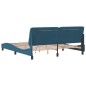 vidaXL Bettgestell mit LED-Leuchten Blau 180x200 cm Samt vidaXL Bettgestell mit LED-Leuchten Blau 180x200 cm Samt