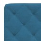 vidaXL Bettgestell mit LED-Leuchten Blau 180x200 cm Samt vidaXL Bettgestell mit LED-Leuchten Blau 180x200 cm Samt