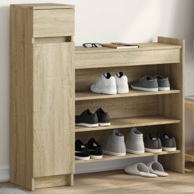 vidaXL Schuhschrank Sonoma-Eiche 100,5x28x100 cm Holzwerkstoff