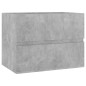 Badmöbel-Set Betongrau Holzwerkstoff Badmöbel-Set Betongrau Holzwerkstoff
