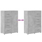 vidaXL Sideboard Betongrau 60x31x84 cm Holzwerkstoff vidaXL Sideboard Betongrau 60x31x84 cm Holzwerkstoff