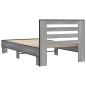 vidaXL Bettgestell Grau Sonoma 90x190 cm Holzwerkstoff und Metall vidaXL Bettgestell Grau Sonoma 90x190 cm Holzwerkstoff und Metall