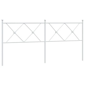 vidaXL Kopfteil Metall Weiß 180 cm