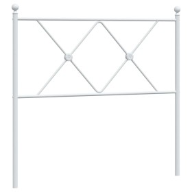 vidaXL Kopfteil Metall Weiß 90 cm
