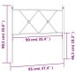 vidaXL Kopfteil Metall Weiß 90 cm