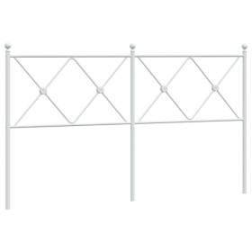 vidaXL Kopfteil Metall Weiß 150 cm