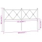 vidaXL Kopfteil Metall Weiß 150 cm