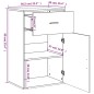 vidaXL Beistellschrank Braun Eichen-Optik 56,5x39x90 cm Holzwerkstoff vidaXL Beistellschrank Braun Eichen-Optik 56,5x39x90 cm Holzwerkstoff