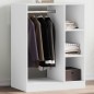 vidaXL Kleiderschrank Weiß 77x48x102 cm Holzwerkstoff vidaXL Kleiderschrank Weiß 77x48x102 cm Holzwerkstoff