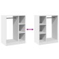 vidaXL Kleiderschrank Weiß 77x48x102 cm Holzwerkstoff vidaXL Kleiderschrank Weiß 77x48x102 cm Holzwerkstoff