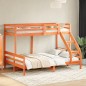 vidaXL Etagenbett 80x200/140x200 cm Wachsbraun Massivholz Kiefer vidaXL Etagenbett 80x200/140x200 cm Wachsbraun Massivholz Kiefer