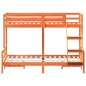 vidaXL Etagenbett 80x200/140x200 cm Wachsbraun Massivholz Kiefer vidaXL Etagenbett 80x200/140x200 cm Wachsbraun Massivholz Kiefer
