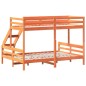vidaXL Etagenbett 80x200/140x200 cm Wachsbraun Massivholz Kiefer vidaXL Etagenbett 80x200/140x200 cm Wachsbraun Massivholz Kiefer
